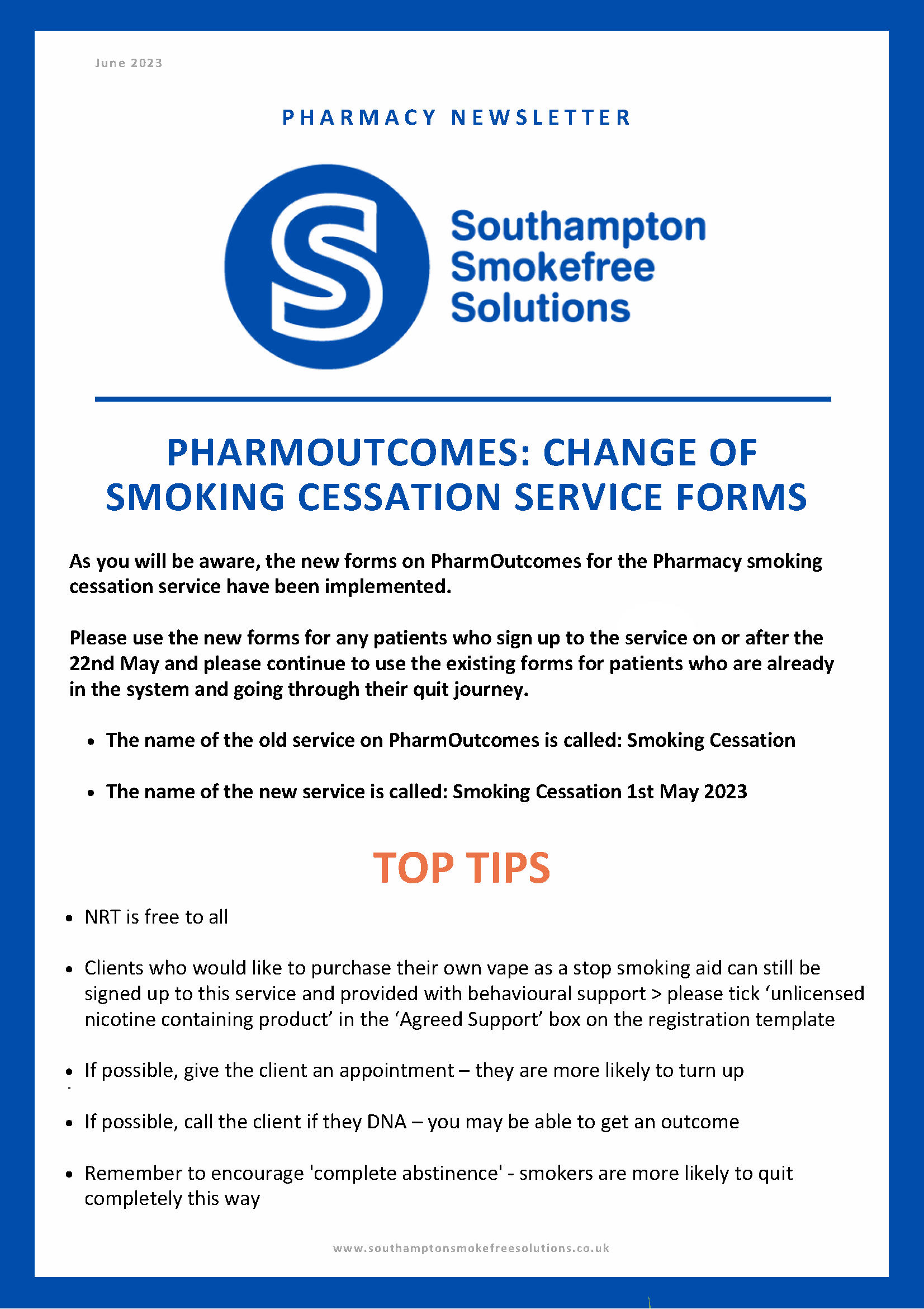 recent-pharmacy-newsletter-southampton-smokefree-services